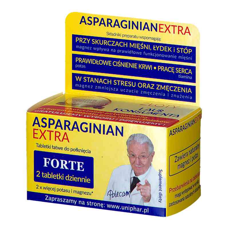 Asparaginian Extra Uniphar Magnez Potas Tabletki 50 Tabl