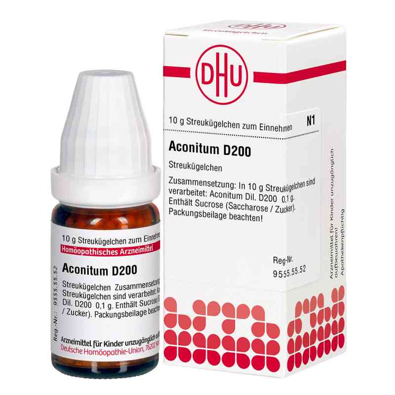 Aconitum D 200 Globuli 10 g od DHU-Arzneimittel GmbH & Co. KG PZN 02892296