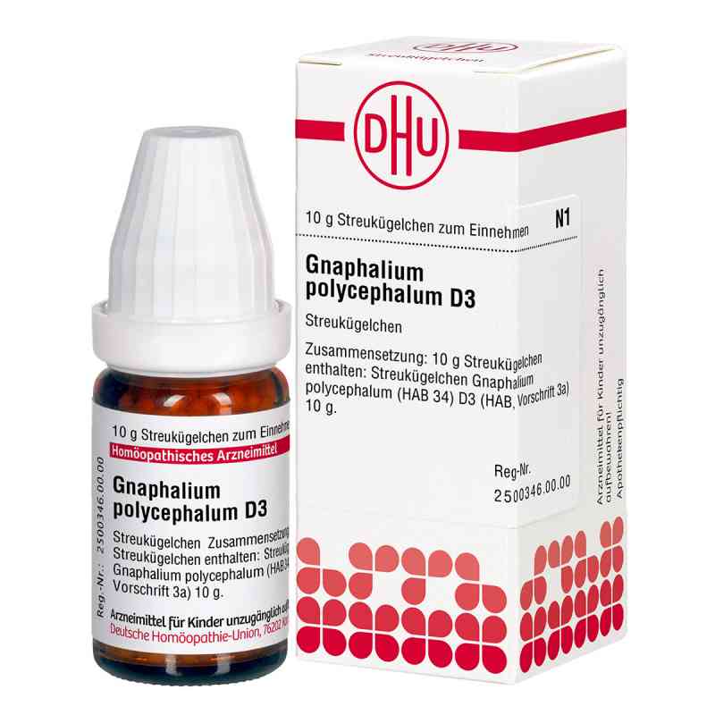 Gnaphalium Polyceph. D 3 Globuli 10 g od DHU-Arzneimittel GmbH & Co. KG PZN 07247583