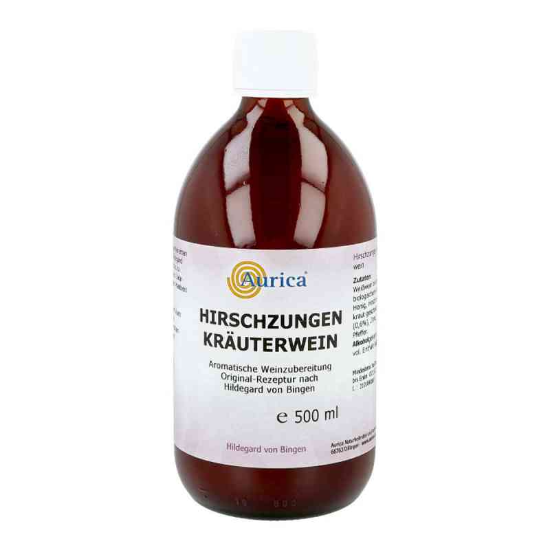 Hirschzungen Kraeuterwein roztwór na bazie wina białego 500 ml od AURICA Naturheilm.u.Naturwaren GmbH PZN 00043699