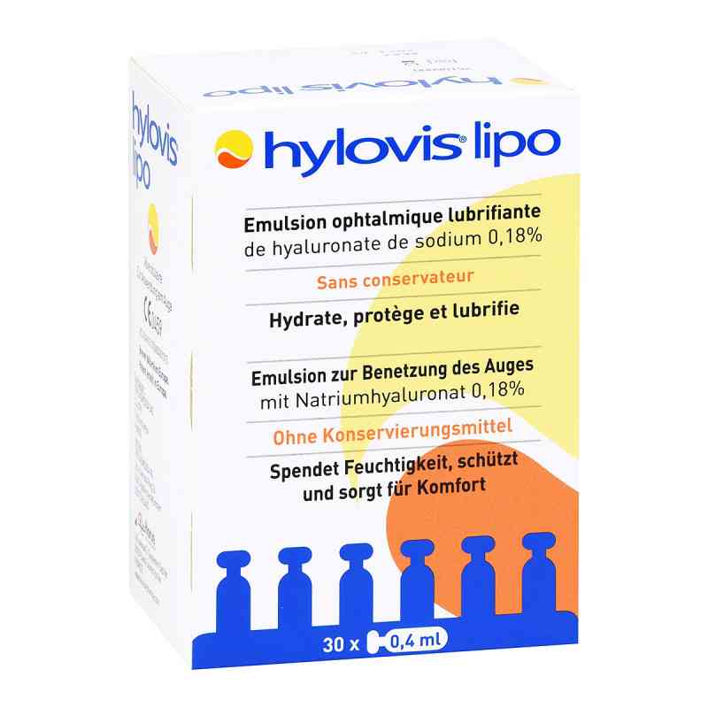 Hylovis lipo Augentropfen Einzeldosispipetten 30X0.4 ml od TRB Chemedica AG PZN 15815469