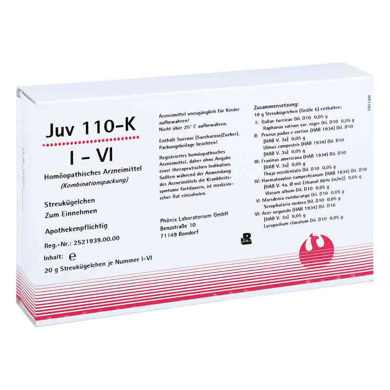 Juv 110 K I-vi Globuli 6X20 g od PHöNIX LABORATORIUM GmbH PZN 01082460