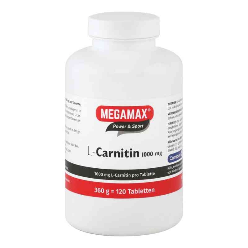 Megamax L-carnitin 1000 mg Tabletten 120 szt. od Megamax B.V. PZN 00885731