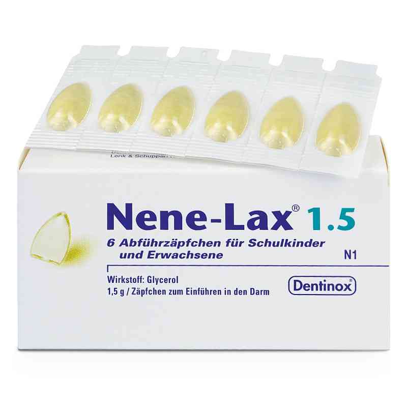 Nene Lax 1,5 Suppos.f.schulkdr.u.erw. 6 szt. od Dentinox Gesellschaft für pharmazeutische Präparat PZN 07216625