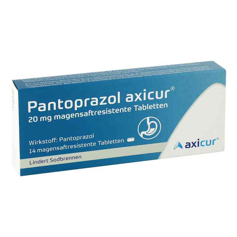 Pantoprazol axicur 20 mg magensaftresistent   Tabletten 14 szt. od  PZN 14293477