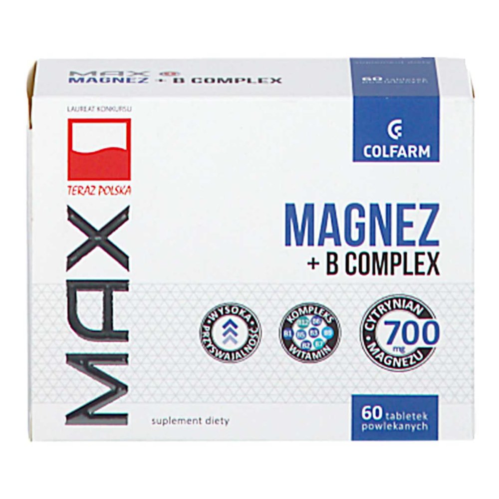 Magnez + B Complex Tabletki Powlekane 60 | Apteka Internetowa Apo ...