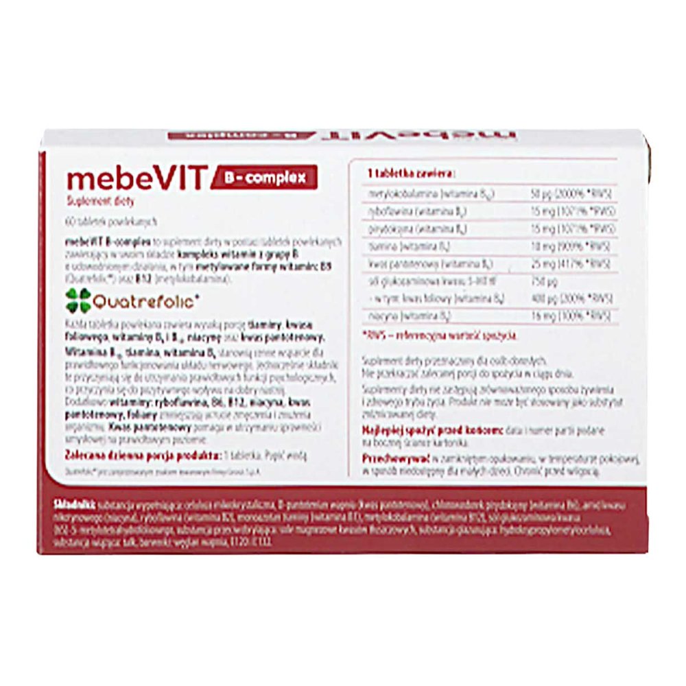 Mebevit B-Complex Tabletki Powlekane 60 | Apteka Internetowa Apo ...