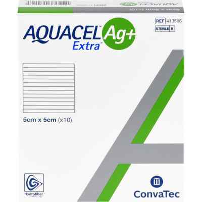 Aquacel Ag+ Extra 5x5 cm Kompressen 10 szt. od Avitamed GmbH PZN 13719419