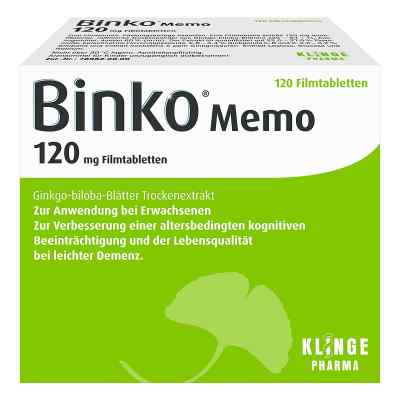 Binko Memo 120 mg Filmtabletten 120 szt. od Klinge Pharma GmbH PZN 16168902