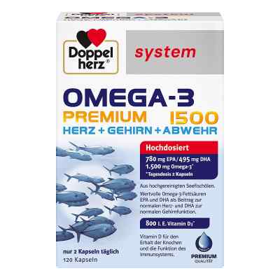 Doppelherz Omega-3 Premium 1500 System kapsułki 120 szt. od Queisser Pharma GmbH & Co. KG PZN 17173992