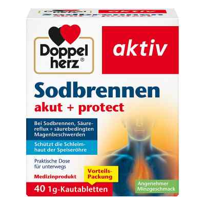 Doppelherz Sodbrennen Akut+protect tabletki do żucia 40 szt. od Queisser Pharma GmbH & Co. KG PZN 18050990