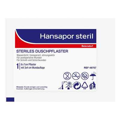 Hansapor steril Duschpflaster 6x7 cm 1 szt. od Beiersdorf AG PZN 14350057