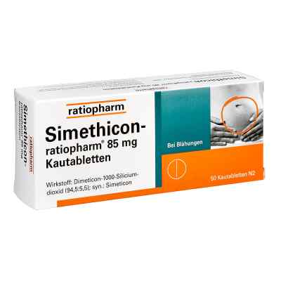 Simethicon ratiopharm 85 mg tabletki do żucia 50 szt. od ratiopharm GmbH PZN 01364796